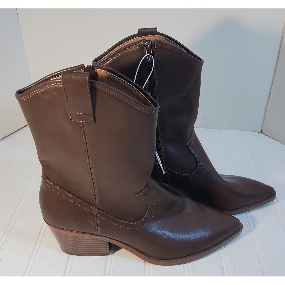 Universal Thread Denise Western Cowboy Boots Cowgirl Boho Women 9 Brown New Tag